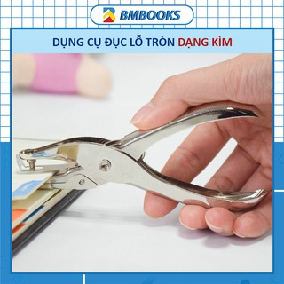 Dụng cụ đục lỗ giấy đơn hình tròn dạng kìm làm sổ còng planner, bullet journal, flashcard nhanh chóng tiện lợi BMBooks