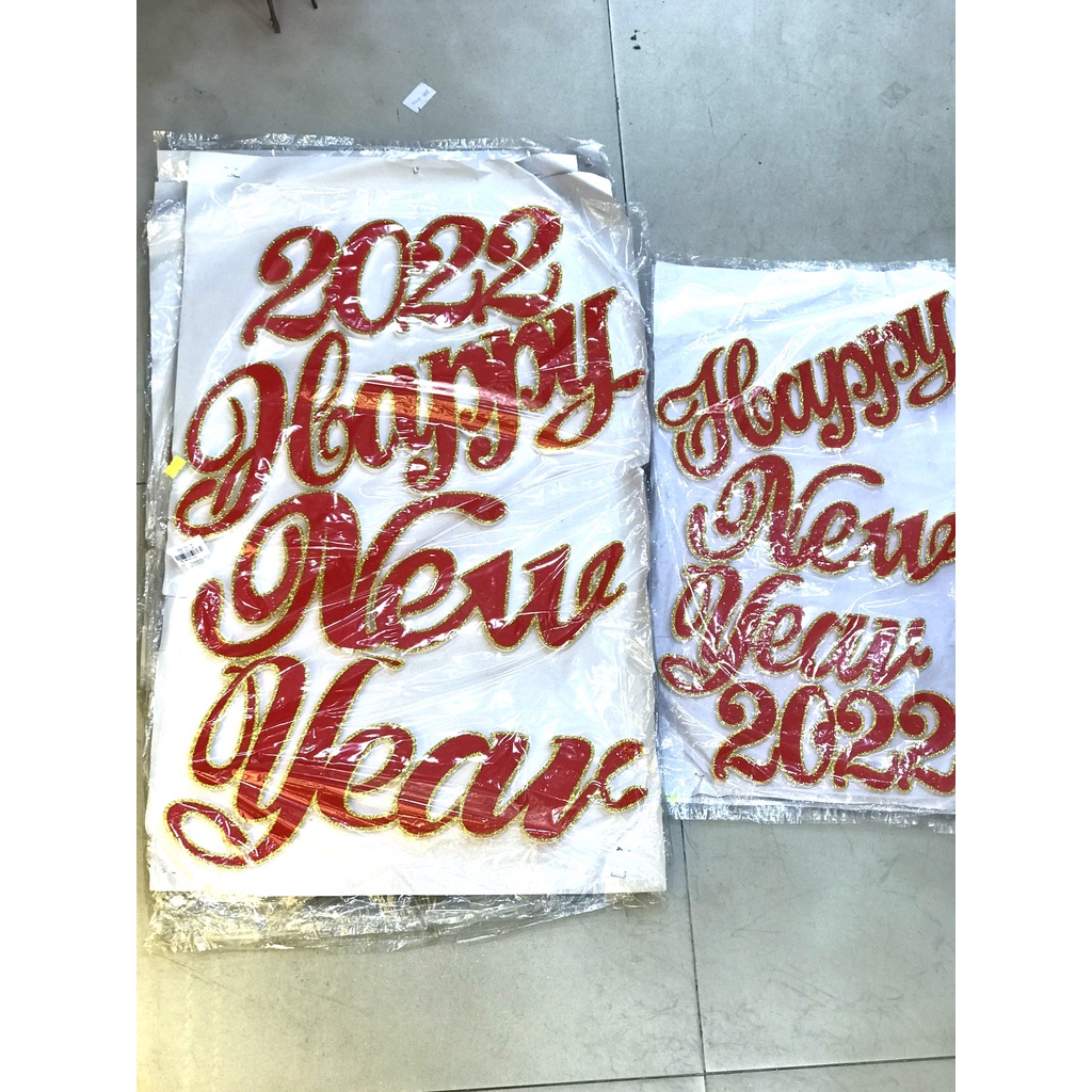 Chữ HAPPY NEW YEAR-CHÚC MỪNG NĂM MỚI-bằng mouse phụ kiện trang tri tết
