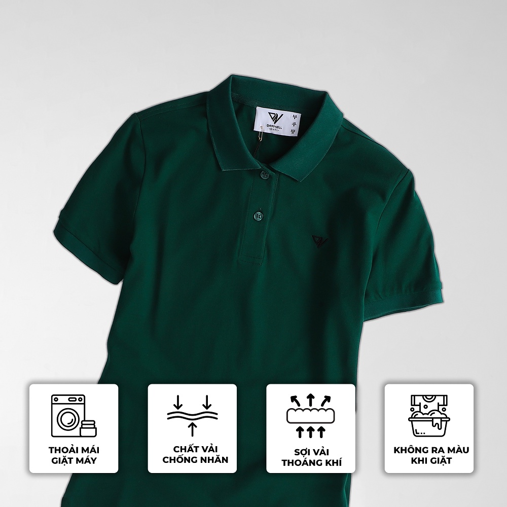 Áo thun polo nữ DARNELL, áo thun có cổ ngắn tay chất cotton thông thoáng bền đẹp DN2023