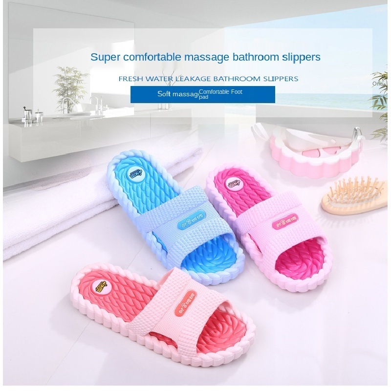 【Deodorant Soft Anti-Slip】Slippers Female Summer Home Massage Bathroom Indoor Couple Slipper Men and Women