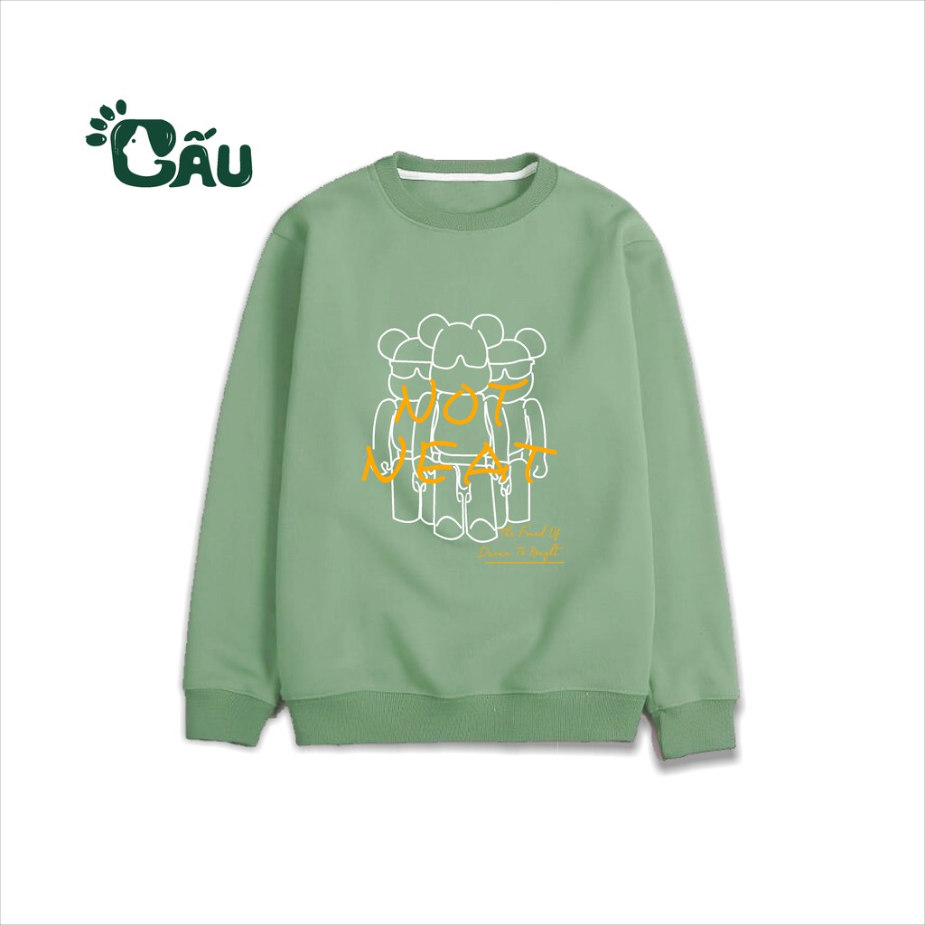 Áo sweater GẤU 194 vải thu đông co dãn, dày dặn mềm mịn form rộng phong cách Unisex - Not Neat | BigBuy360 - bigbuy360.vn