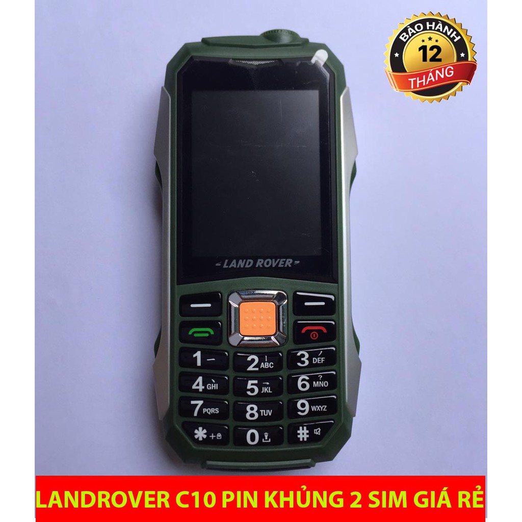 Điện thoại land rover c10 pin khủng 2 sim giá rẻ