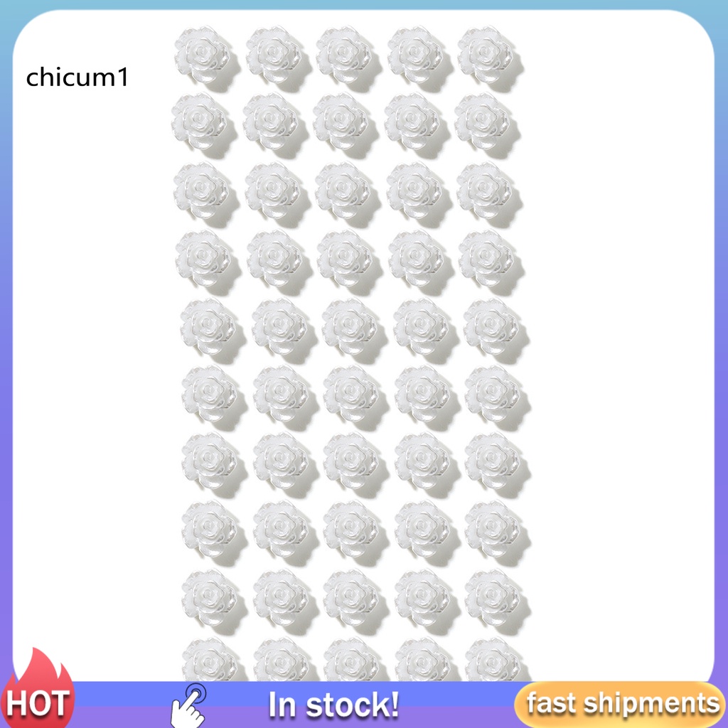 [Hàng mới về] Phụ kiện đính móng trang trí nghệ thuật hình bông hoa bằng nhựa resin chống thấm nước không phai màu