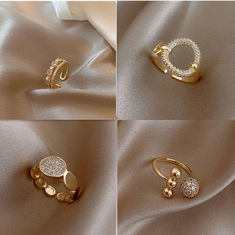 ROSE Nhẫn Hở Mạ VàNg ThờI Trang Cho Nữ