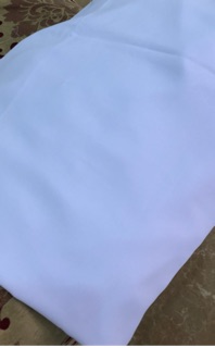 Vải silk lụa màu trắng may áo sơ mi, may đồng phục