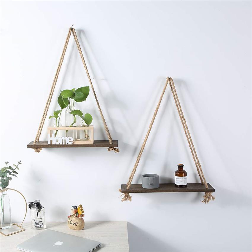 Kệ gỗ treo 1 tầng, giá rẻ, để đồ đa năng 10x30cm, dày 18mm