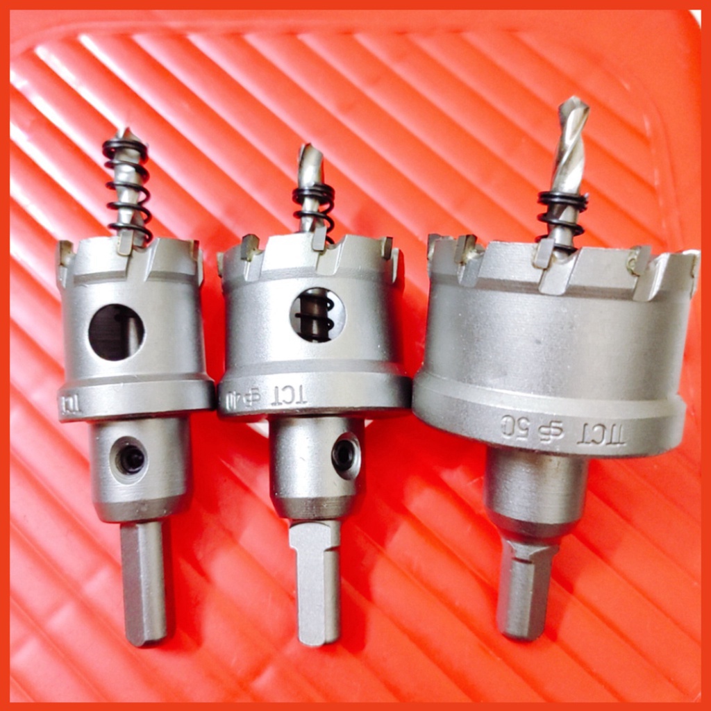 MŨI KHOÉT LỖ INOX , KHOÉT SẮT CAO CẤP ĐẦU HỢP KIM TCT  15MM - 30MM