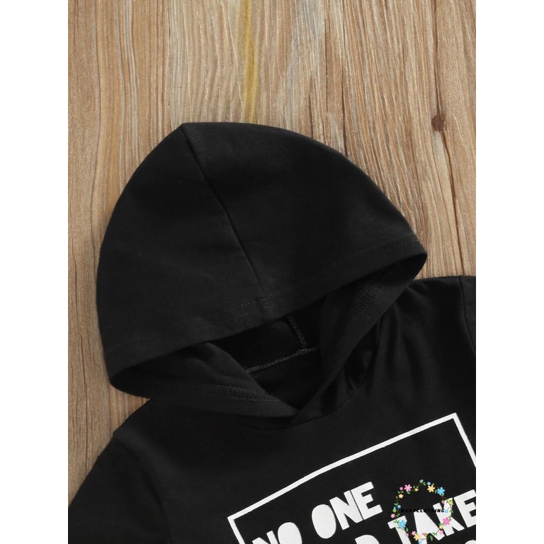 Áo Hoodie Tay Ngắn In Chữ Thời Trang Cho Bé Trai