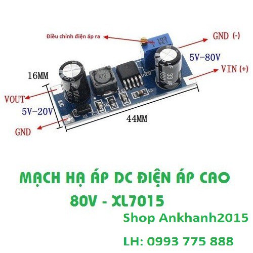 Mạch hạ áp DC điện áp cao 80V XL7015