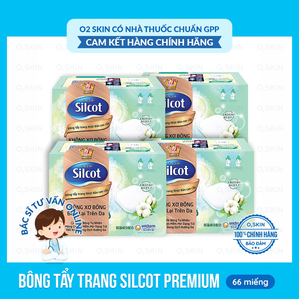 BÔNG TẨY TRANG Silcot Premium ( 66 MIẾNG )