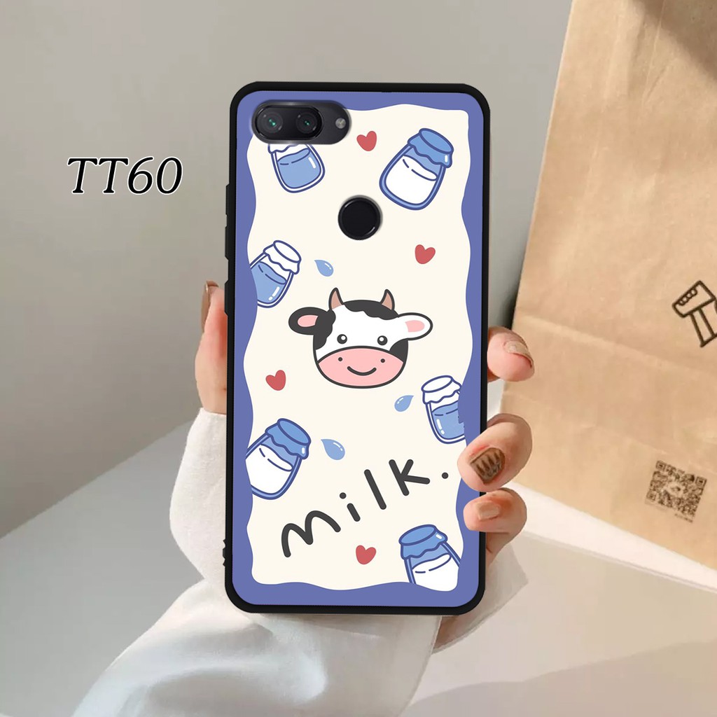 Ốp lưng Xiaomi 8 Lite - Xiaomi Mi 8 - Xiaomi 8 SE hình Bò sữa siêu đáng yêu siêu dễ thương siêu đẹp.