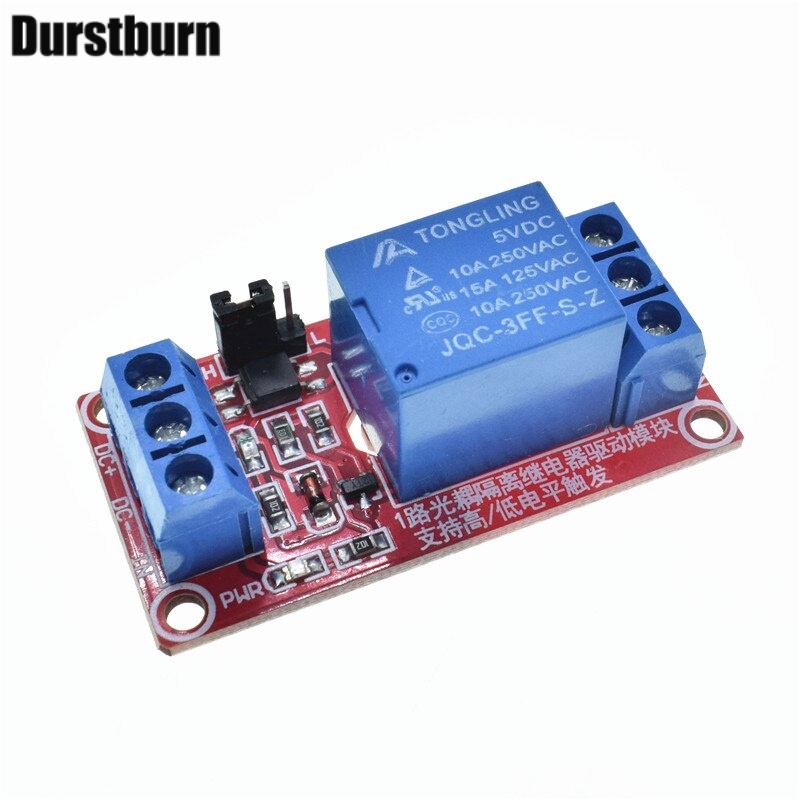 Mô-đun rơle 1 kênh DC 5V 12V 24V kích hoạt mức cao và thấp kèm bộ ghép quang