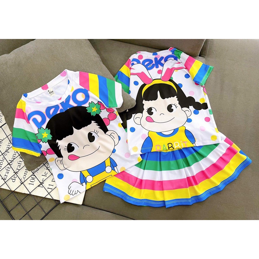 Set Áo Váy bé gái 8-40Kg chất liệu thun mềm mịn thoáng mát in hình 3D được các bé gái yêu thích HOT TREND 2022.QVBG24_29