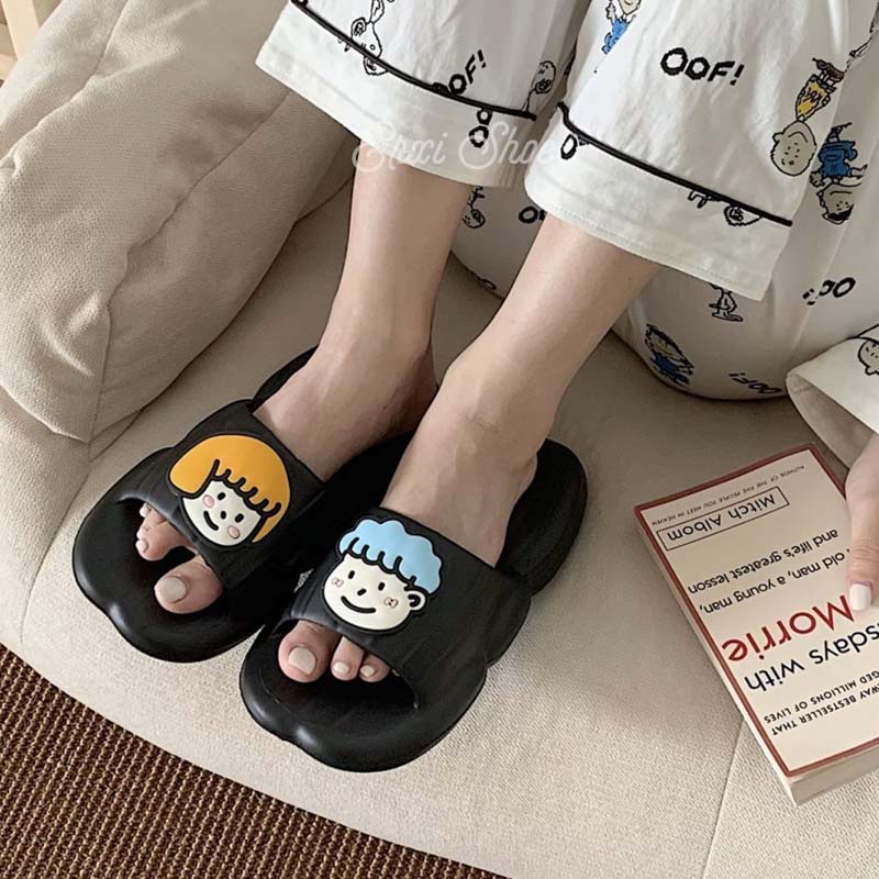 Dép Đi Trong Nhà Đế Mềm Họa Tiết Hoạt Hình Thời Trang Mùa Hè Cho Nữ