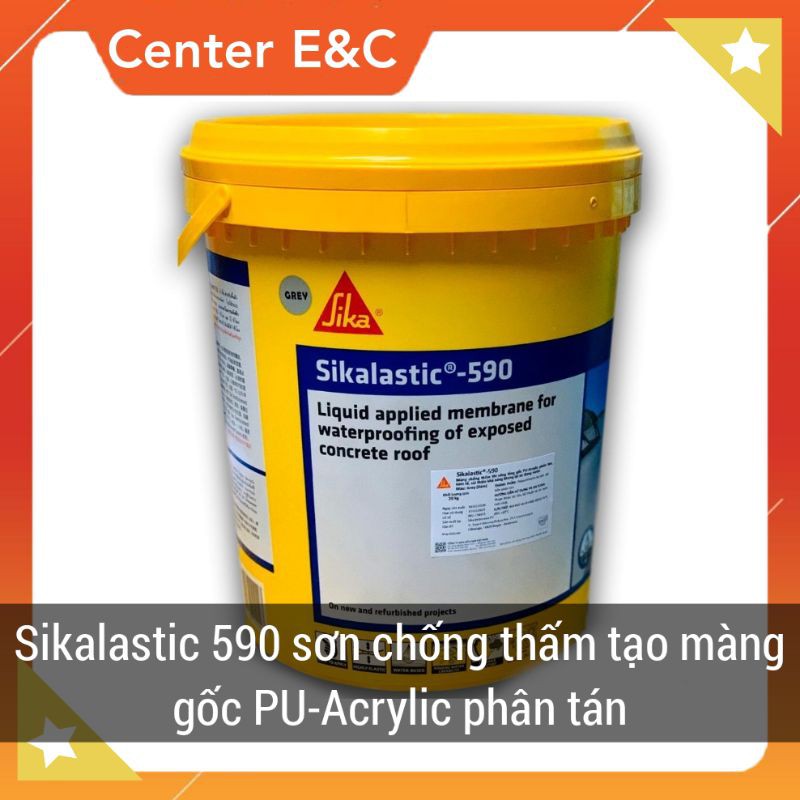 [CHÍNH HÃNG] Sơn chống thấm Sika Lastic 590 thùng 20kg màng lỏng gốc PU-Acrylic Giá rẻ