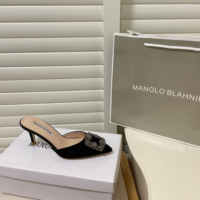 Giày Cao Gót Da Cừu Mũi Nhọn Đính Đá 6.5cm Thời Trang Quyến Rũ Cho Nữ