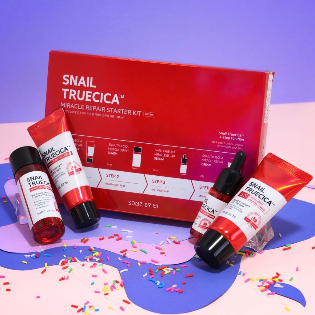 Bộ Dưỡng Phục Hồi Some By Mi Snail Truecica Miracle Repair Starter Kit Edition - Khongcoson