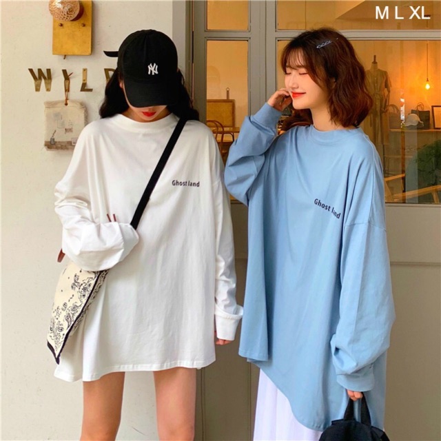 [TẶNG QUÀ] Áo Thun Tay Dài Thu Đông 💝 Unisex Nam Nữ Phong Cách Hàn Quốc Ulzzang 💝 GHOST LAND | BigBuy360 - bigbuy360.vn