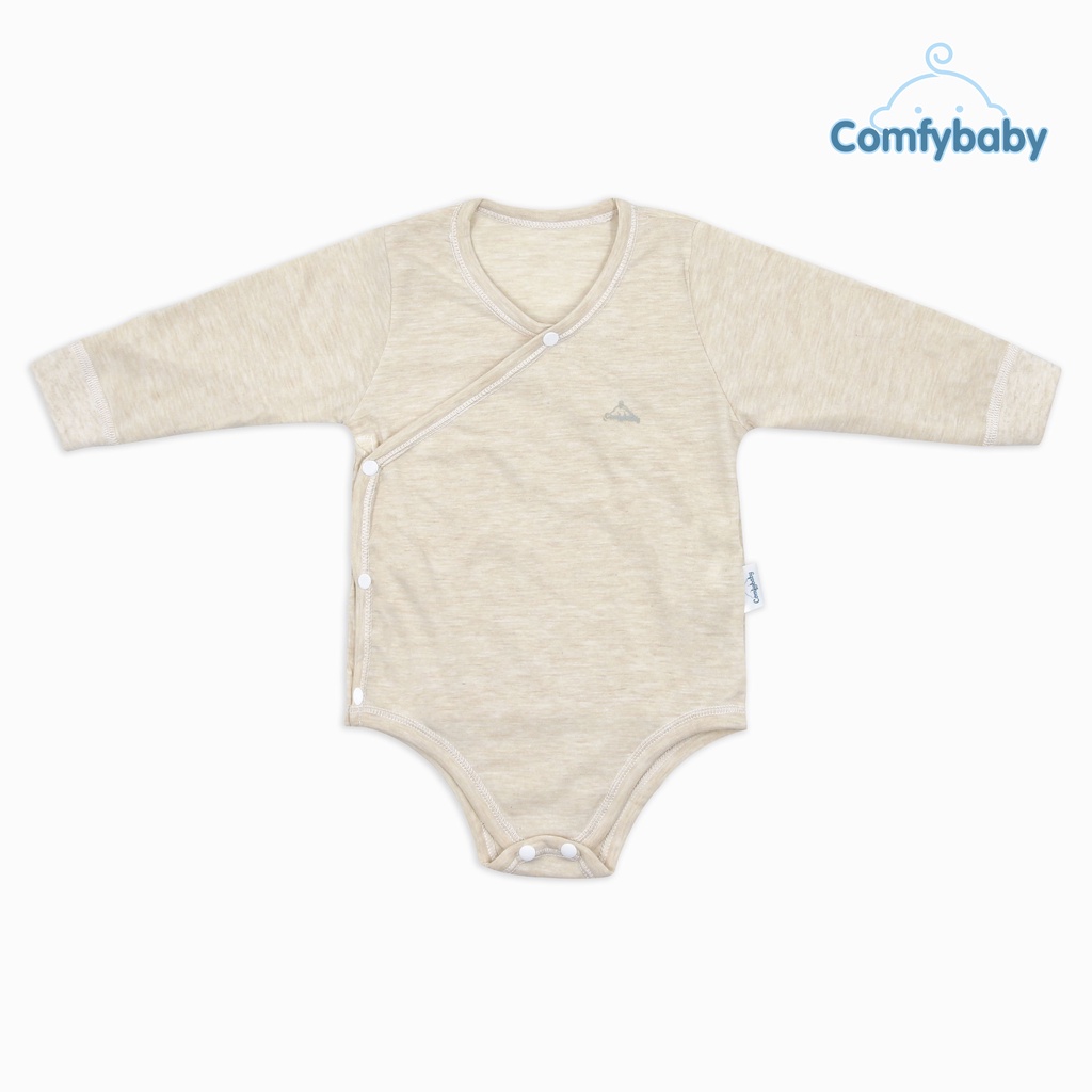 Set bodysuit giữ ấm ngực dài tay 2 món 100% Cotton cho bé ComfyBaby size từ 0-12 tháng hàng chính hãng