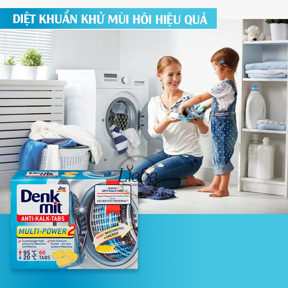 Viên tẩy lồng máy giặt Denkmit - Hàng Đức chính hãng