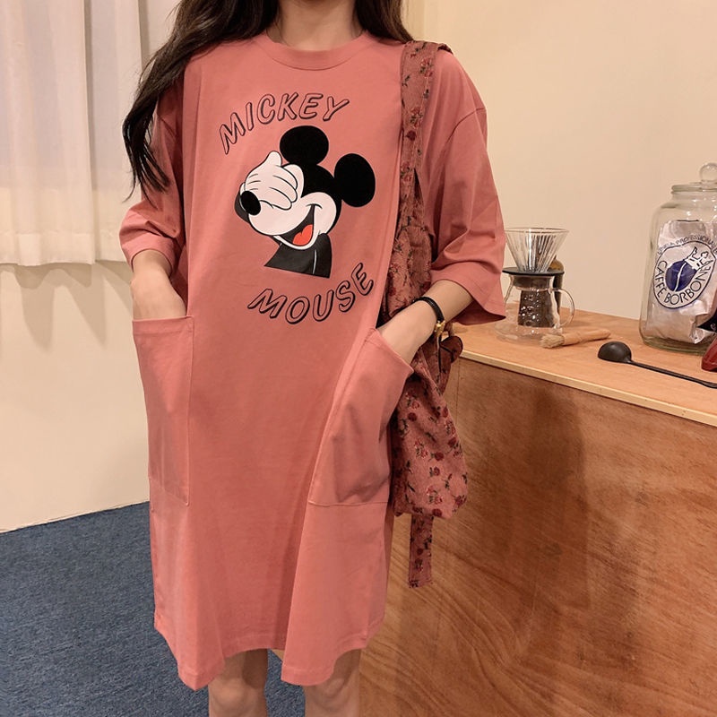 Đầm Ngắn Tay Dáng Rộng Thời Trang Dành Cho Bà Bầu