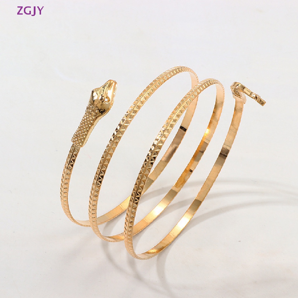 Vòng Đeo Tay Dạng Hở Hình Rắn Phong Cách Gothic Punk Thời Trang Cho Nữ Mới