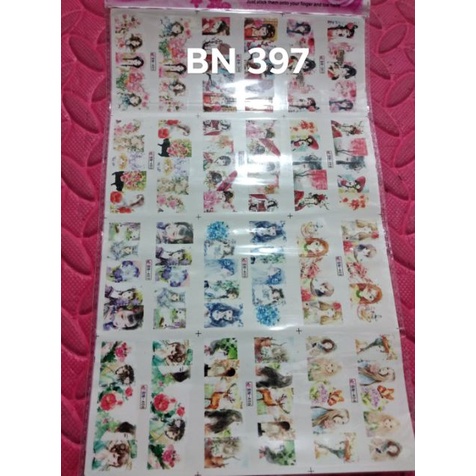 Hình dán sticker 3d noel thần tài, tết 2019 trang trí móng nail bảng to nhiều mẫu hoa hình đẹp xinh.