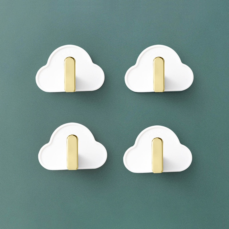 Set 4 Móc Treo Đồ Dán Tường Hình Đám Mây Sáng Tạo