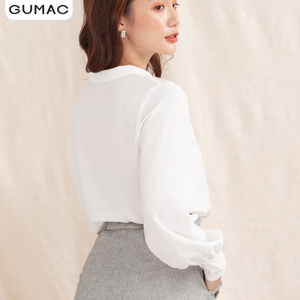 [Mã WABRGUSBD2 giảm 10% tối đa 50k đơn từ 250k] Áo sơ mi nữ cổ trụ túi mổ AA10115 GUMAC | BigBuy360 - bigbuy360.vn