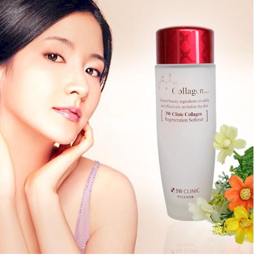 Nước hoa hồng dưỡng da săn chắc chống lão hóa Collagen 3W CLINIC Hàn Quốc 150ml