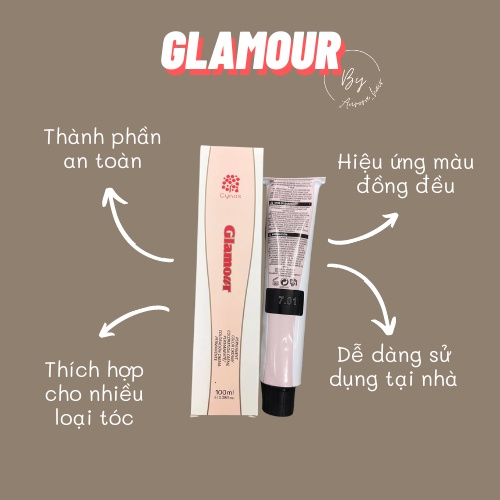 [VOUCHER GIẢM 70%] [HỒNG TRÀ SỮA] Thuốc nhuộm tóc GLAMOUR màu HỒNG TRÀ SỮA, không cần tẩy - AURORA'S HAIR