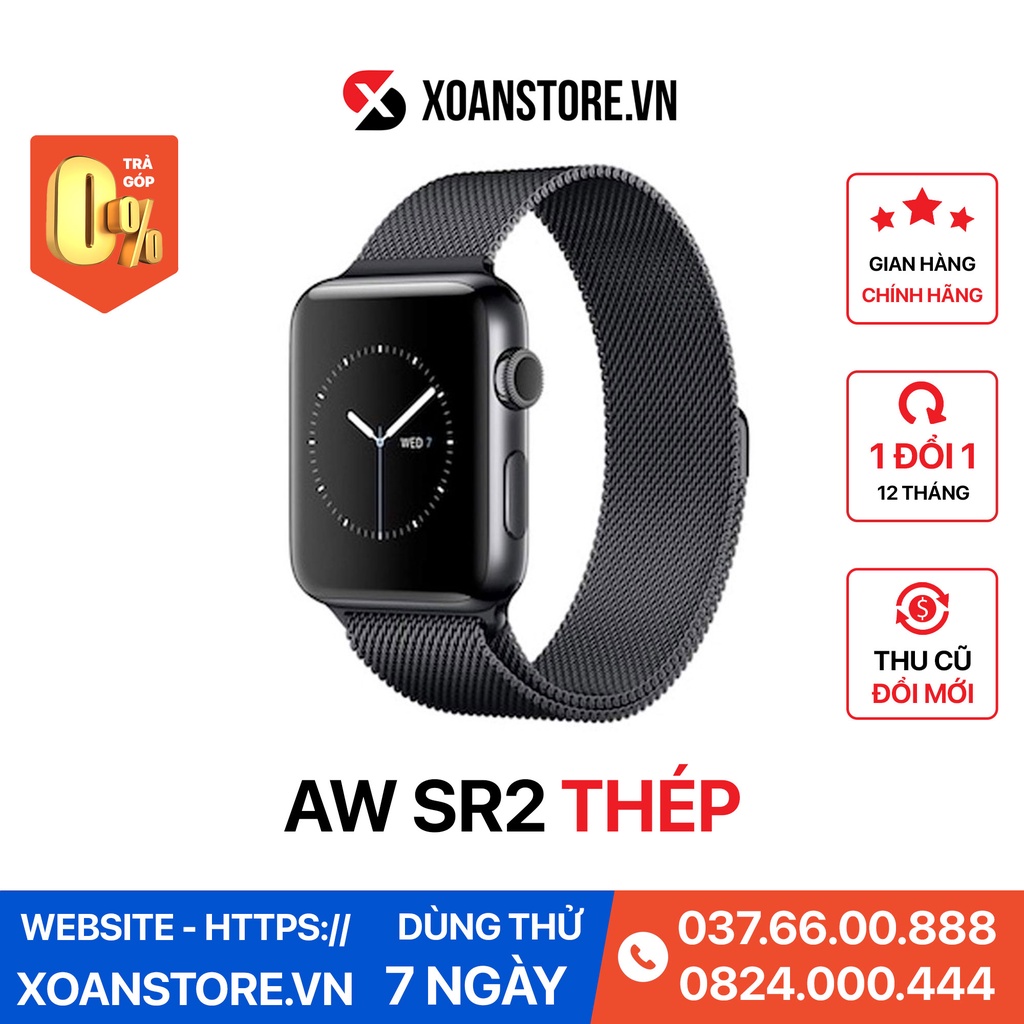 Apple watch series 2 thép 38mm và 42mm mới 99% bảo hành 12 tháng lỗi là đổi tại Xoăn Store