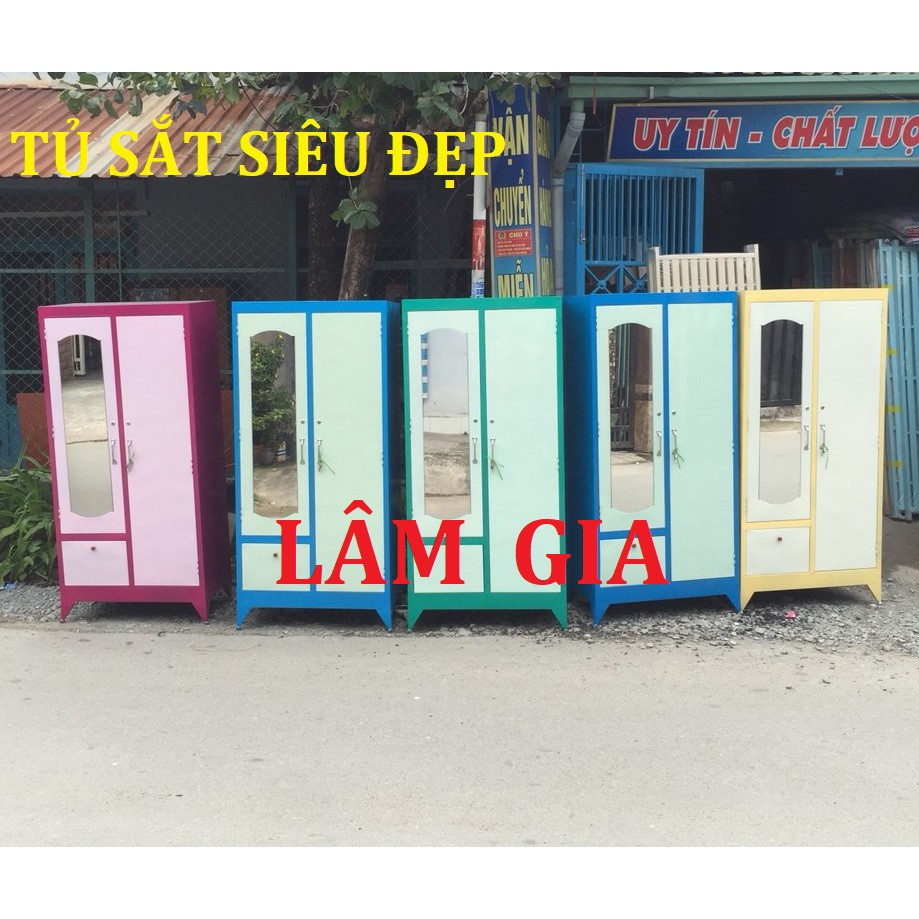 Tủ sắt quần áo thời trang siêu rẻ-1m8x90 nhiều màu sắc ( XEM VIDEO SP )