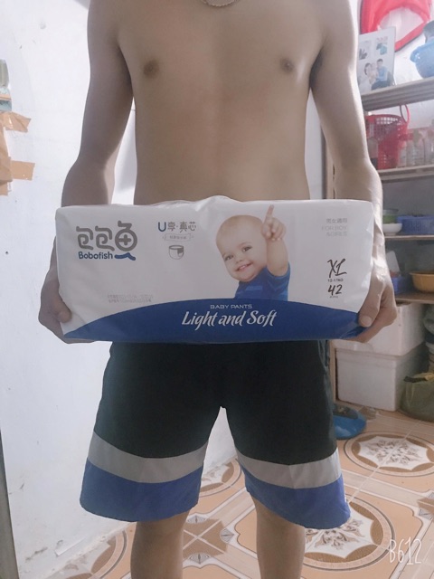 【đóng hộp】Bỉm/TÃ QUẦN Bobofish Baby diaper pants size M100-L92-XL84-XXL76-XXXL72 nội địa Trung Quốc