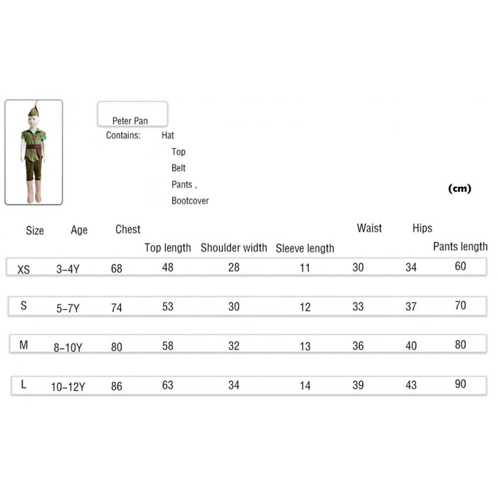 Disney Bộ Đồ Hóa Trang Nàng Tiên peter pan Màu Xanh Lá Cây Dành Cho Bé Trai