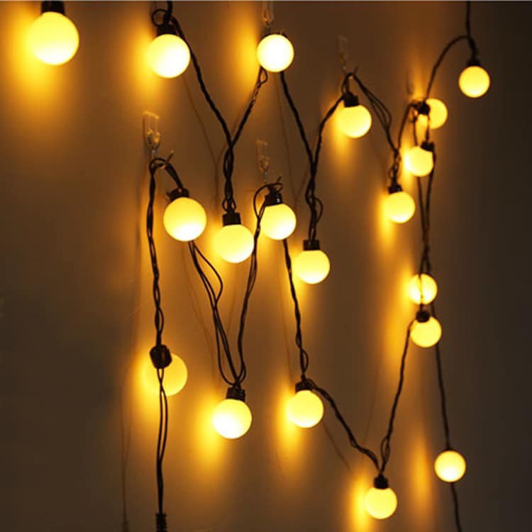 Dây Đèn Led Pingpong Dài 5.5 Mét 20 Bóng, Có Phích Nối,Trang Trí Sân Vườn, Noel, Tết