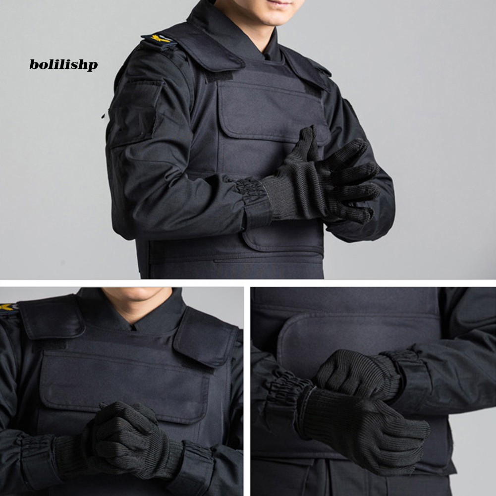 1 Đôi Găng Tay Lưới Thép Không Gỉ Bảo Vệ An Toàn Chống Cắt Tay