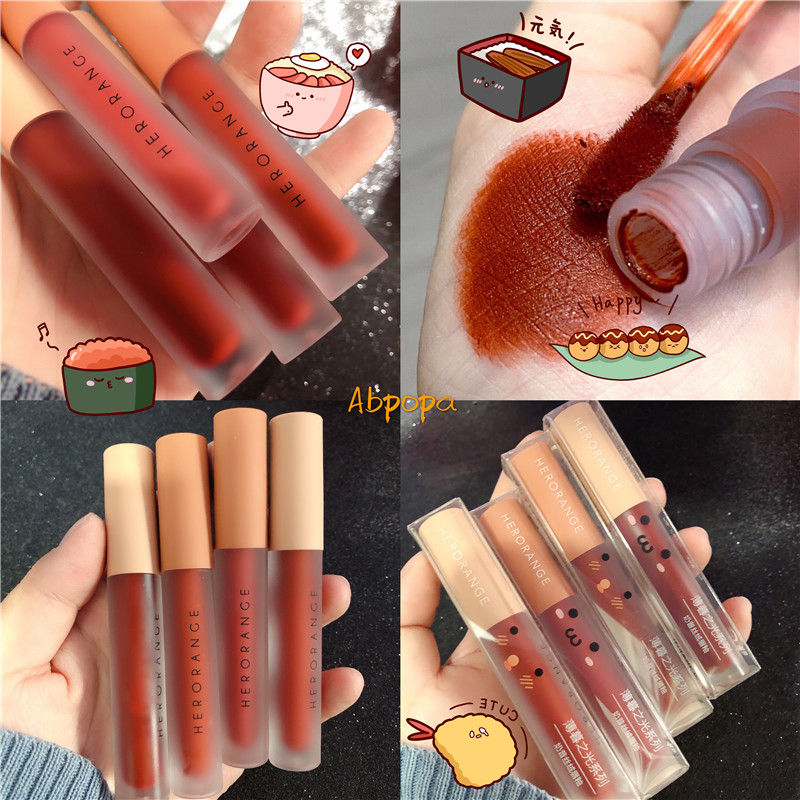 (Hàng Mới Về) Son Kem Lì Mềm Mịn Dưỡng Ẩm Không Thấm Nước Lâu Trôi