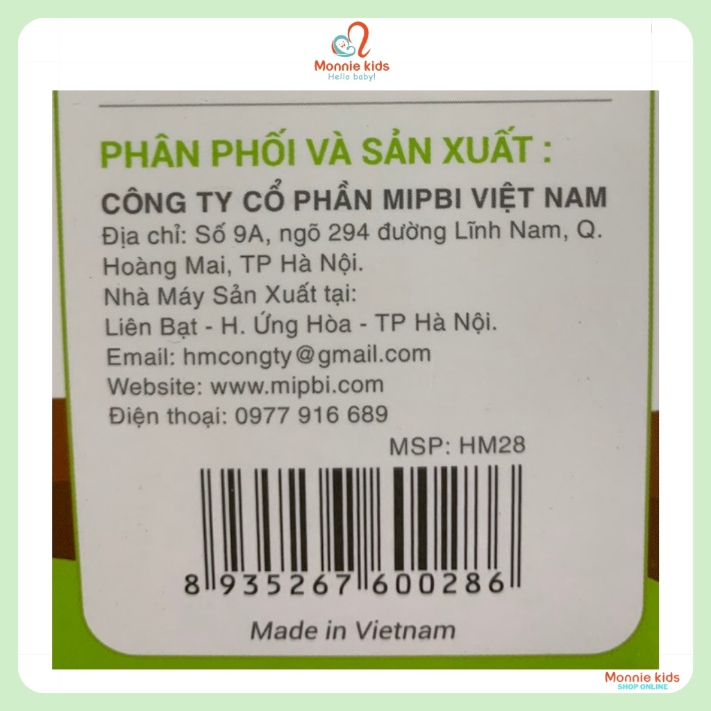Gạc rơ lưỡi cho bé Mipbi 30c, Tưa lưỡi vệ sinh răng miệng cho trẻ sơ sinh - Monnie Kids