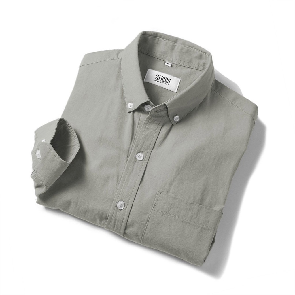 Áo sơ mi nam Double'D tay dài trơn SE2XAM | BigBuy360 - bigbuy360.vn