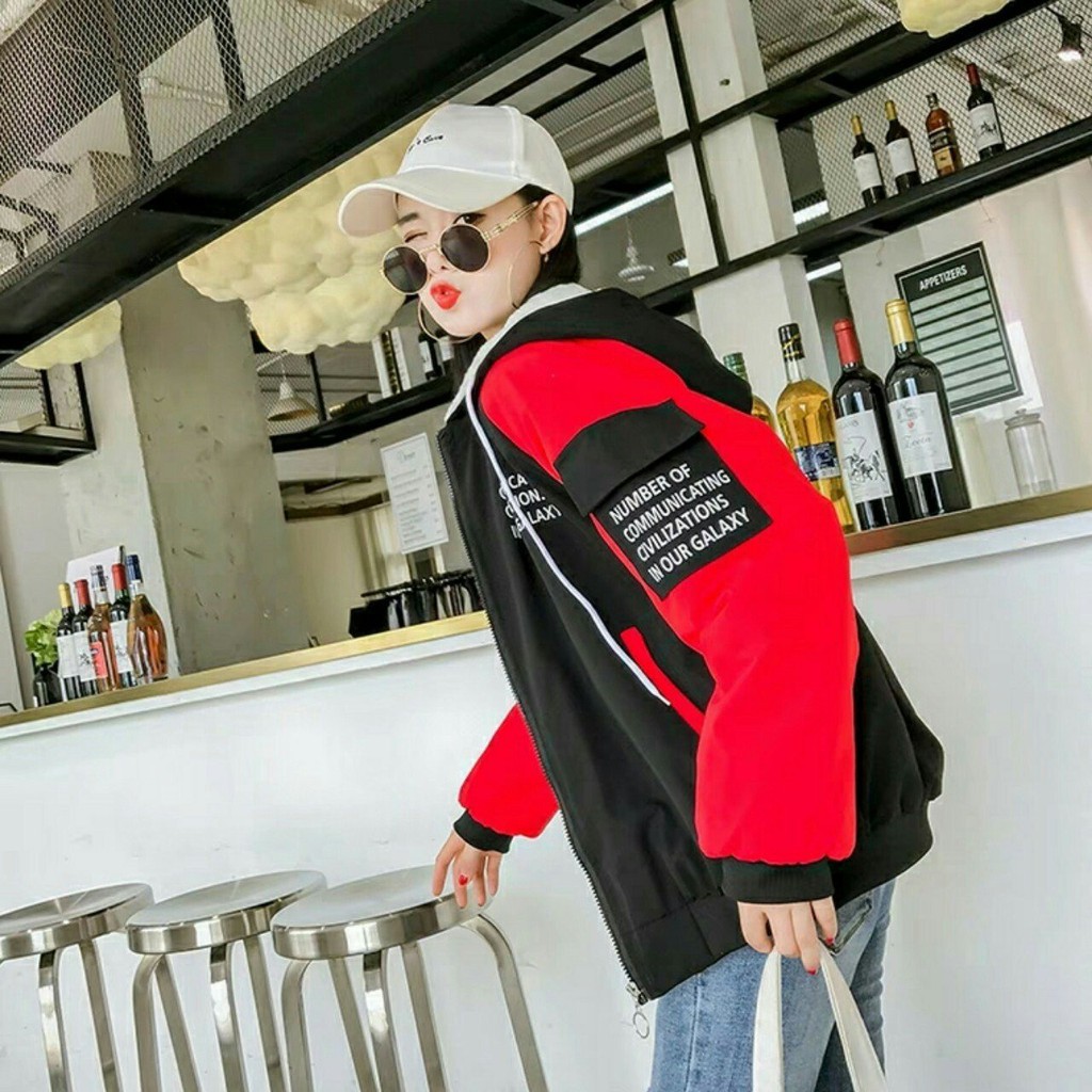 [S03] Áo khoác nữ dù 2 lớp in chữ Communicate nhiều màu phối tay hàng chuẩn shop- M109 | BigBuy360 - bigbuy360.vn