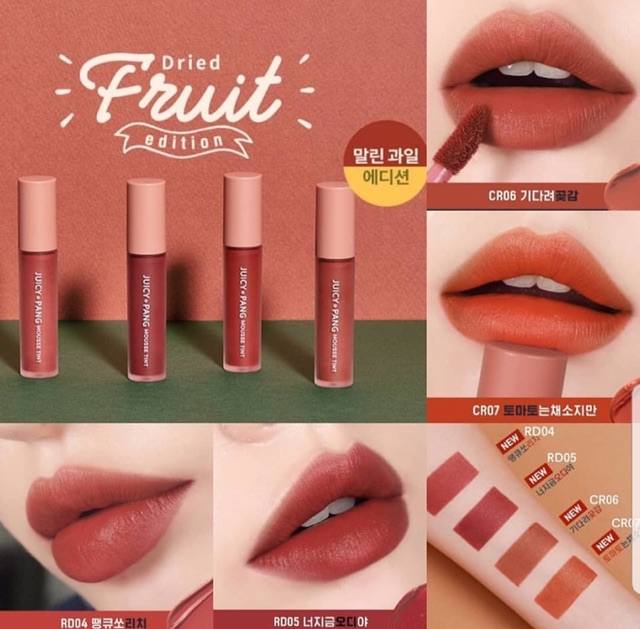 [Bill Hàn] Son kem Apieu Juicy Pang Mousse Tint A'pieu