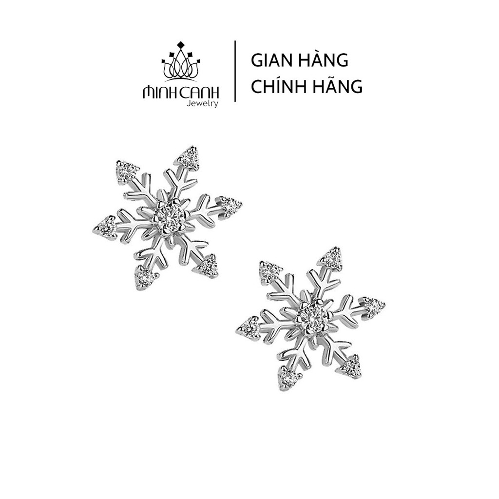Hoa Tai Bạc Ta Hình Bông Hoa Tuyết Xinh Xắn Cho Nữ - Minh Canh Jewelry