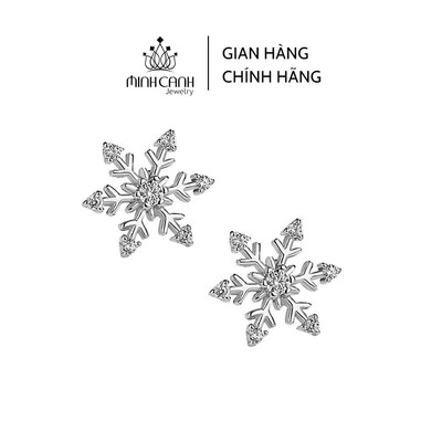 Hoa Tai Bạc Ta Hình Bông Hoa Tuyết Xinh Xắn Cho Nữ - Minh Canh Jewelry