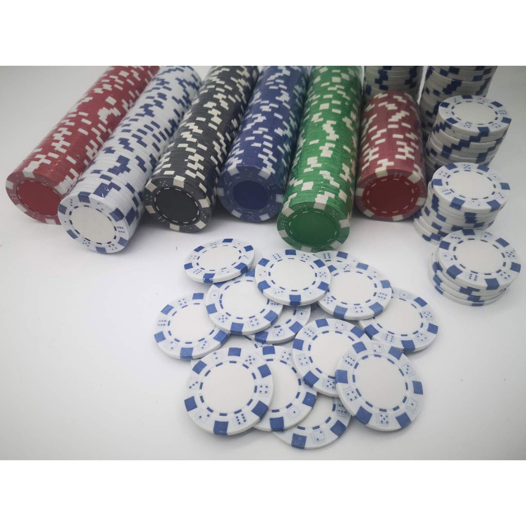 Bộ Phỉnh poker không số Texas Holdem Vali 500 chip Poker hộp Nhôm  cao cấp