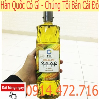 Dầu Ngô (Dầu Bắp) Daesang Hàn Quốc Chai 900ml
