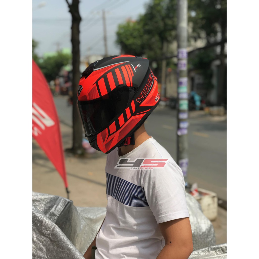 KÍNH MŨ BẢO HIỂM  YOHE 978 977 981 KÍNH CHÍNH HÃNG KÍNH FULLFACE YOHE 977 978 981