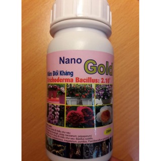 Chế phẩm Nano Gold Nấm đối kháng trichoderma Bacillus lọ 250ml