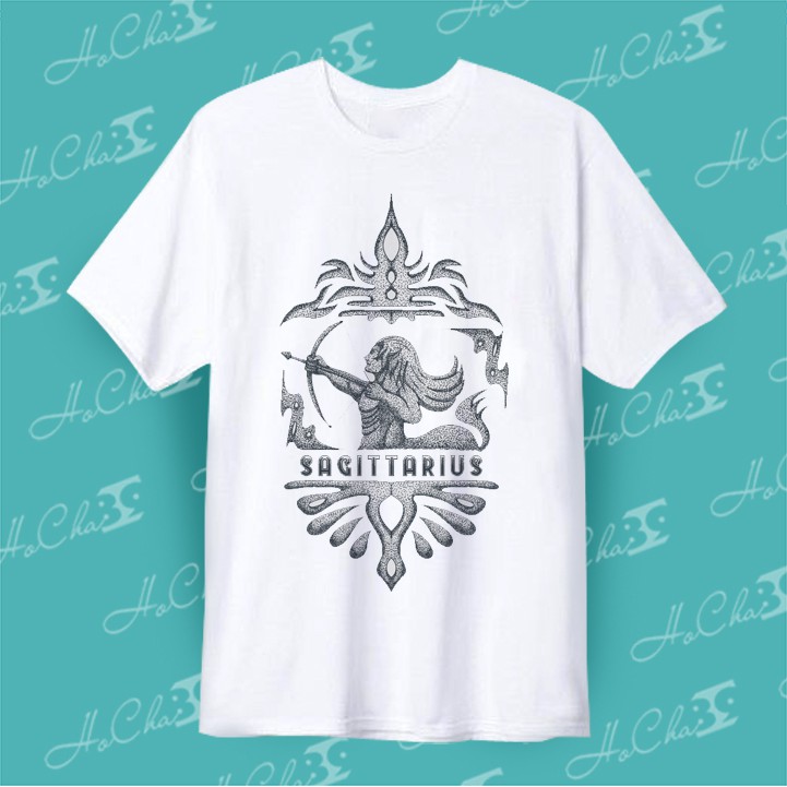 Áo thun Cung NHÂN MÃ (Sagittarius) - CUNG HOÀNG ĐẠO - Mẫu 2 - Vải Dày Mịn - MAY Dây Cổ Cao Cấp ( có Hình Thật )