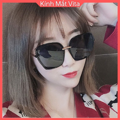 Kính Mát Nữ Mắt Đa Giác Cầu Kính Kim Loại Tròn Kiểu Dáng Sang Chảnh Dạo Phố, Đi Biển | BigBuy360 - bigbuy360.vn